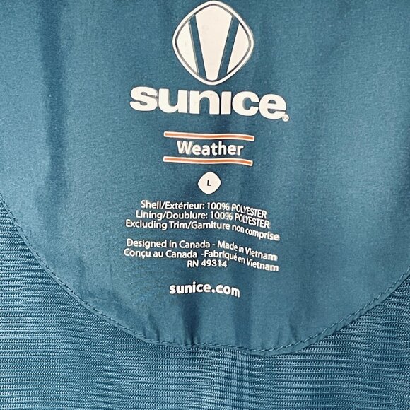 Sunice Performance Jacket Mens Size L Blue Weather Athletic Golf Windbreaker - Picture 11 of 14